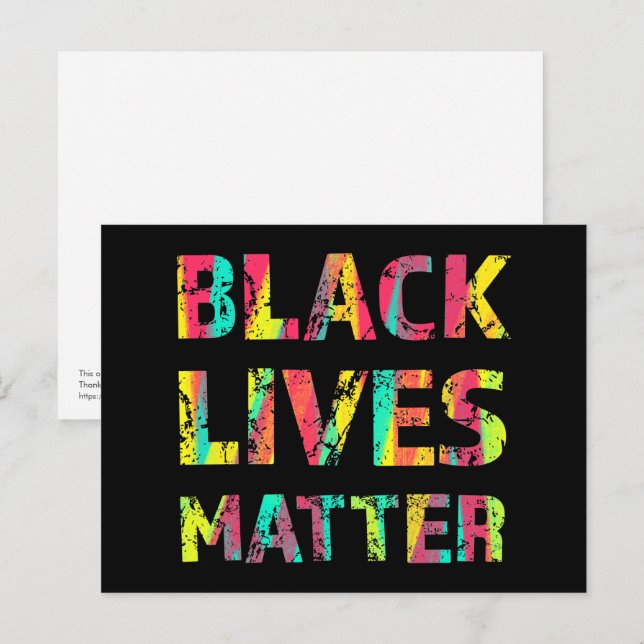 Black Lives Matter Painting 01 Rise Up Reminder Postcard (Front/Back)