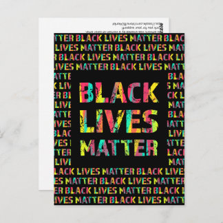 Black Lives Matter Painting 01 Rise Up Together Postcard