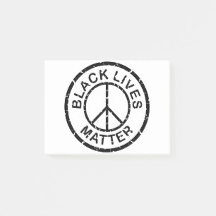 black lives matter peace sign post-it notes