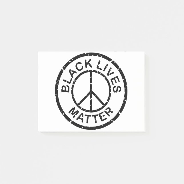 black lives matter peace sign post-it notes (Front)