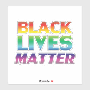 Black Lives Matter rainbow typography lgbt pride