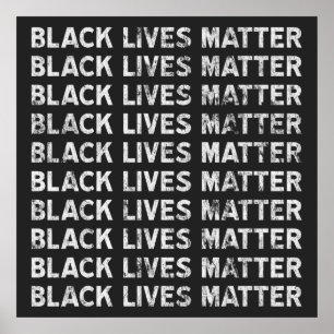 Black Lives Matter repeating text block Poster