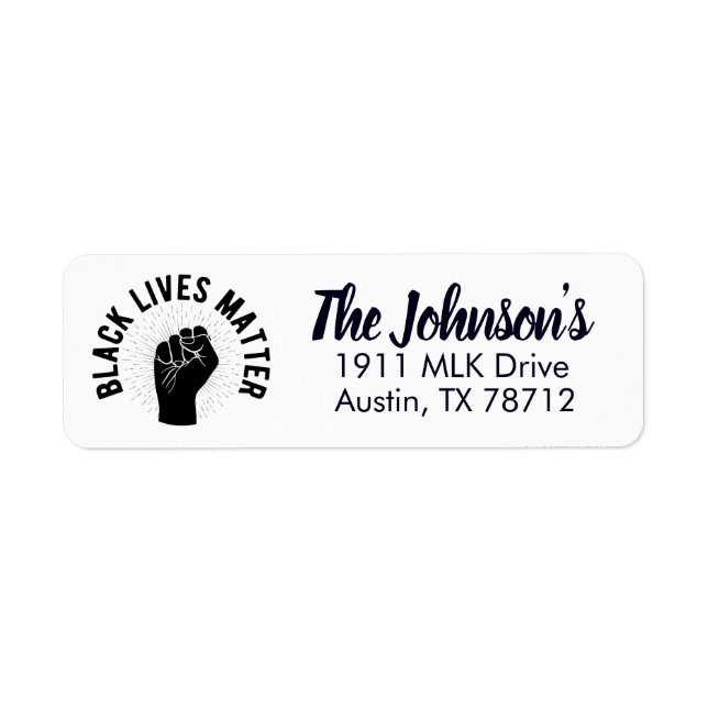 Black Lives Matter Return Address Labels (Front)