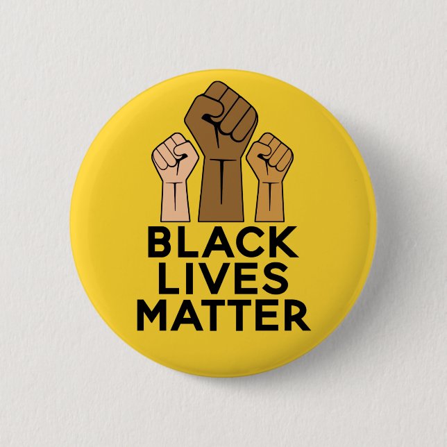 Black Lives Matter - Solidarity Fist Pump 6 Cm Round Badge (Front)
