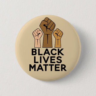 Black Lives Matter - Solidarity Fist Pump 6 Cm Round Badge