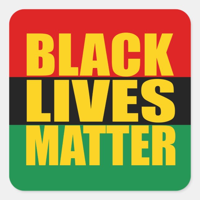 "BLACK LIVES MATTER" SQUARE STICKER (Front)