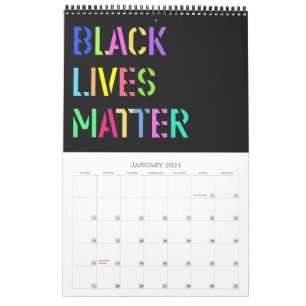 Black Lives Matter Stencil 01 Editable Calendar