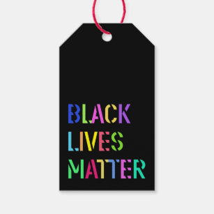 Black Lives Matter Stencil 01 Editable Gift Tags