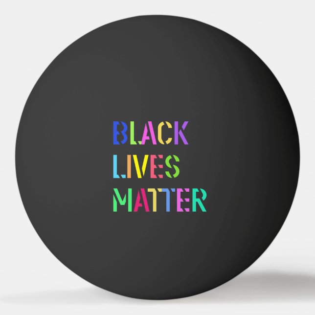 Black Lives Matter Stencil 01 Editable Ping Pong Ball (Front)