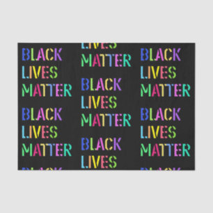 Black Lives Matter Stencil 01 Multi Sizes & Styles Tissue Paper