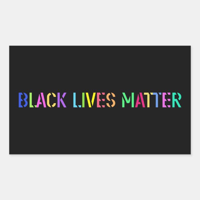 Black Lives Matter Stencil 02 Uprising Multi Style Rectangular Sticker (Front)