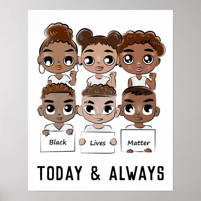 Black Lives Matter Today and Always Poster (Front)