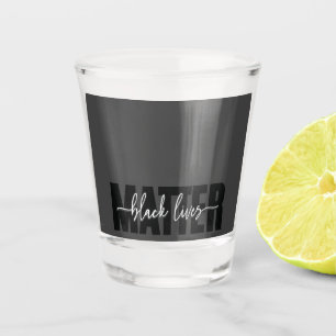Black Lives Matter Typography Shot Glass