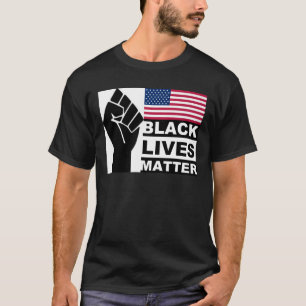 Black Lives Matter USA Flag collection T-Shirt