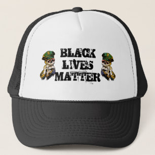 Black Lives Matter with Skeleton Cops Trucker Hat