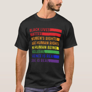 Black Lives Matter Women's Rights Are Human Rights T-Shirt