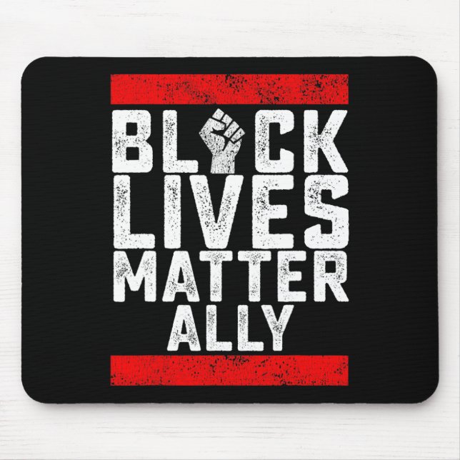 Black Lives Problem Ally  Mouse Pad (Front)