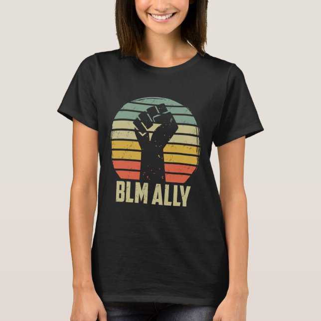 Black Lives Problem Ally Shirt Cool Retro Black Pr (Front)