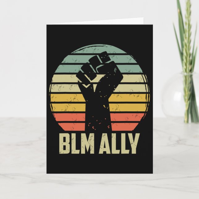 Black Lives Problem Ally Shirt Cool Retro Black Pr Card (Front)