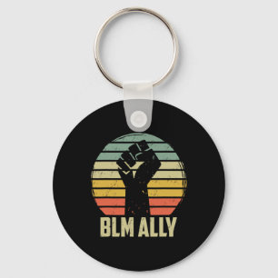 Black Lives Problem Ally Shirt Cool Retro Black Pr Key Ring