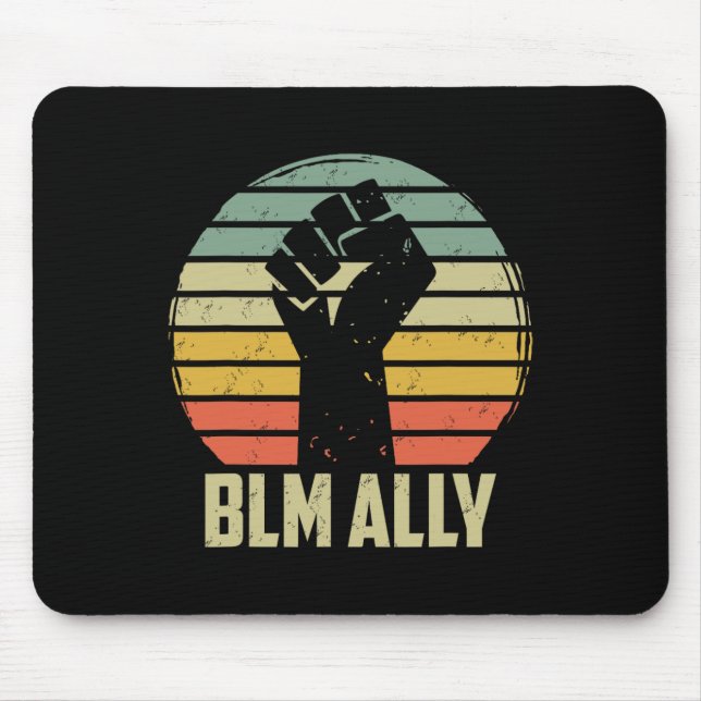 Black Lives Problem Ally Shirt Cool Retro Black Pr Mouse Pad (Front)