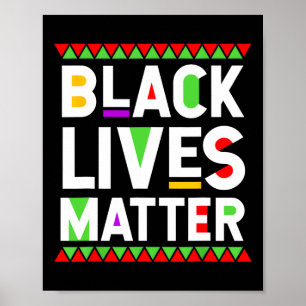 Black Lives Problem Black History Month Celebratio Poster