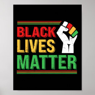 Black Lives Problem Black History Month Celebratio Poster