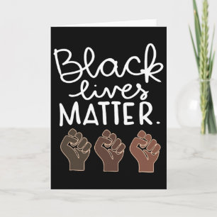 Black Lives Problem Blm Human Rights Black History Card