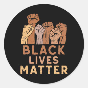Black Lives Problem Blm Human Rights Black History Classic Round Sticker
