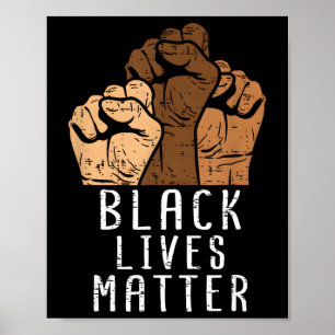 Black Lives Problem Blm Human Rights Black History Poster
