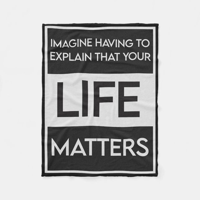 Black Lives Problem Blm Resist - Engage In The Det Fleece Blanket (Front)