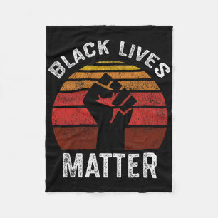 Black Lives Problem Blm Retro Men Women Kids Fleece Blanket