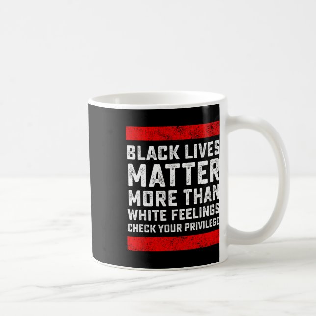 Black Lives Problem More Than White Feelings Check Coffee Mug (Right)