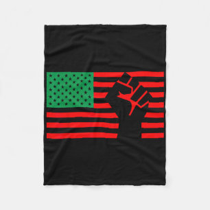 Black Lives Problem Pan African American Unia Flag Fleece Blanket