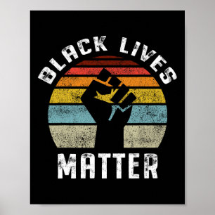 Black Lives Problem Retro Vintage  Poster