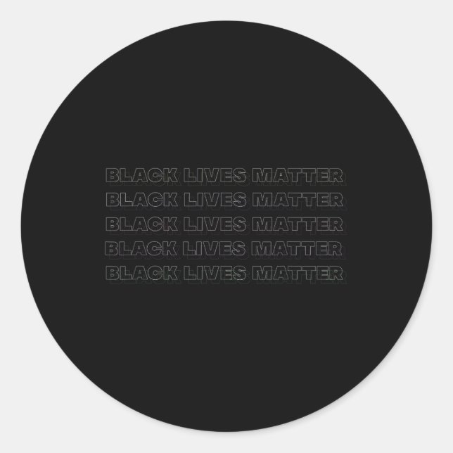 Black Lives Racial Awareness  Classic Round Sticker (Front)