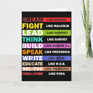 Black Lives S Black Leaders Black History Month Card