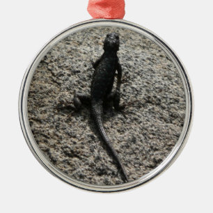Black Lizard Metal Tree Decoration