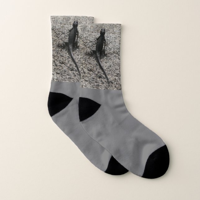 Black Lizard Socks (Pair)
