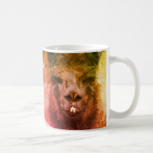 Black Llama Abstract Personalised Coffee Mug