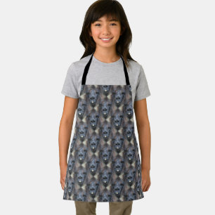Black Llama Face Animal Pattern   Apron