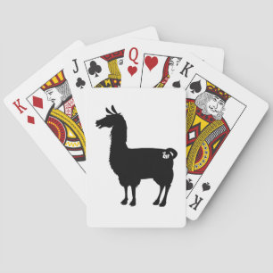 Black Llama Playing Cards