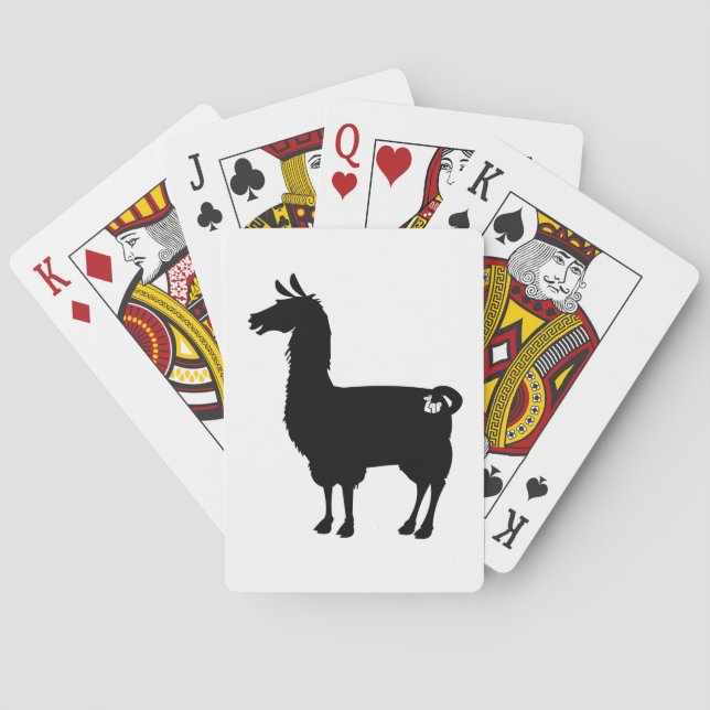 Black Llama Playing Cards (Back)