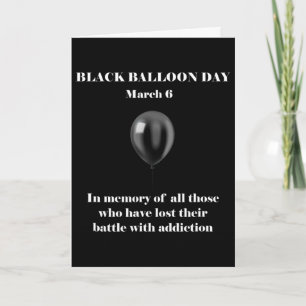 Black Lloon Day Overdose Awareness Addition Card