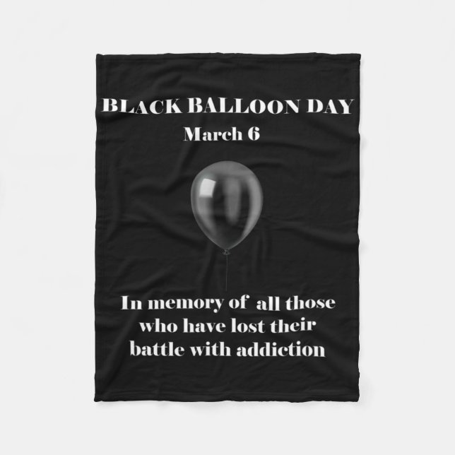 Black Lloon Day Overdose Awareness Addition  Fleece Blanket (Front)