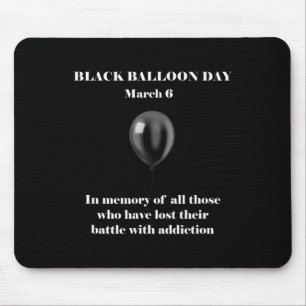 Black Lloon Day Overdose Awareness Addition Mouse Pad
