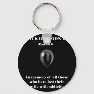 Black Lloon Day Overdose Awareness Addition T Shir Key Ring