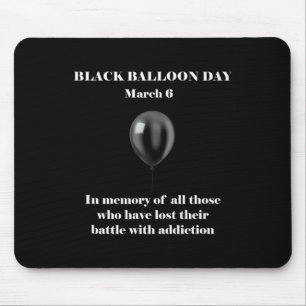 Black Lloon Day Overdose Awareness Addition T Shir Mouse Pad