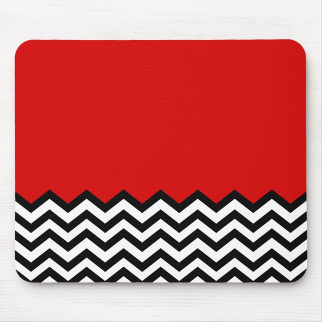 Black Lodge Chevron Red Room Zig Zag Mouse Pad (Front)