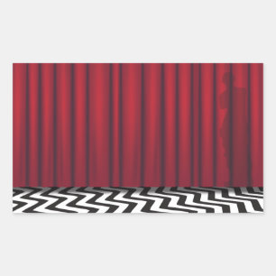 Black Lodge Red Room Rectangular Sticker